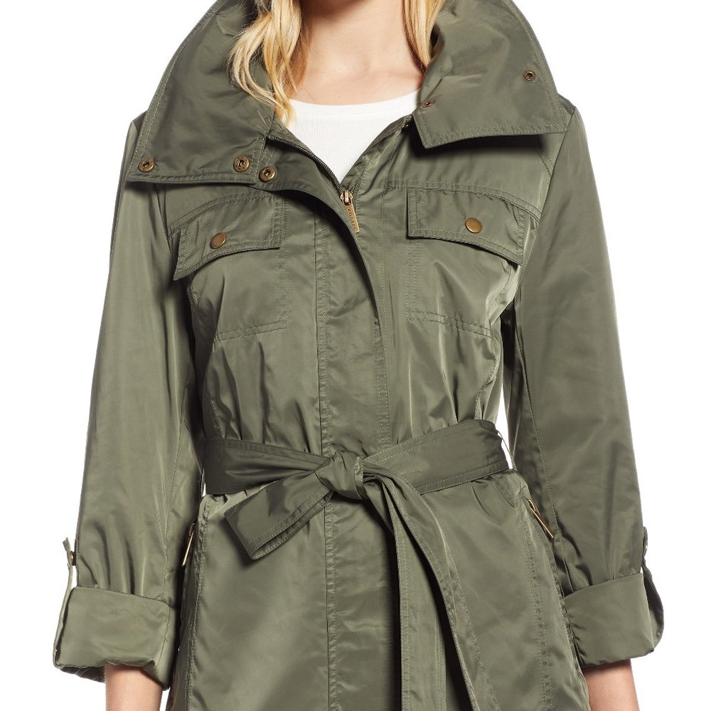 Halogen | Green Belted Lightweight Jacket